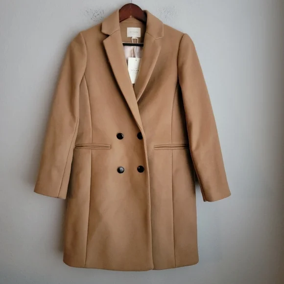 Sezane Johnson Coat in Camel size 36 NWT - Picture 9 of 15